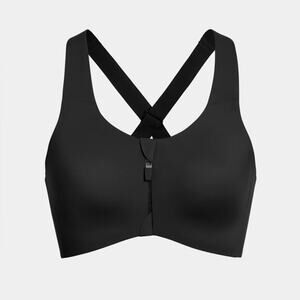 Knix Black Catalyst Front Zip Athletic Sports Bra 8+ 42E 40F 42F